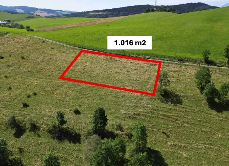 Beautiful natural location with a plot of 1,016 m² near Stará Ľubovňa, Unique properties.