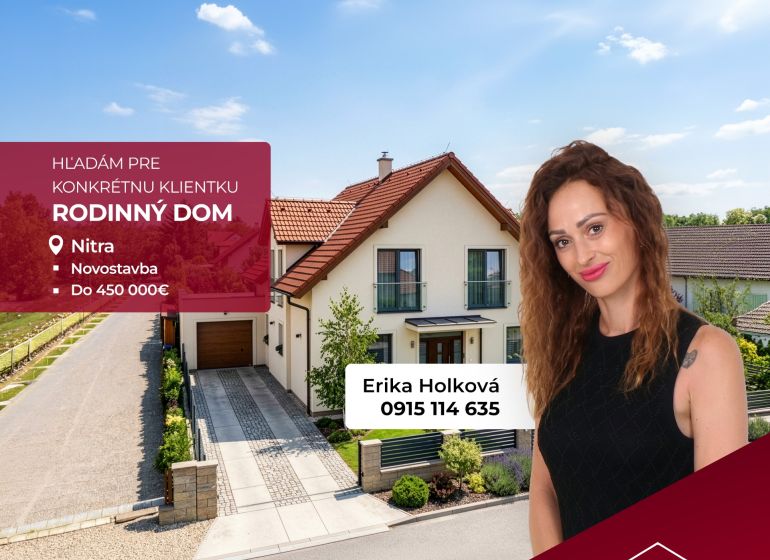 Family house on Hlavná Street in Nitra with a garage and garden.