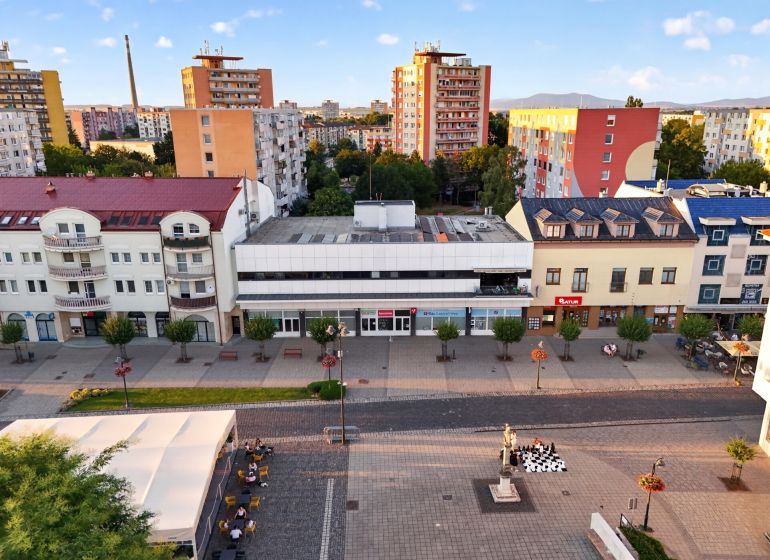 A view of commercial premises on M.R. Štefánik Street in Topoľčany.