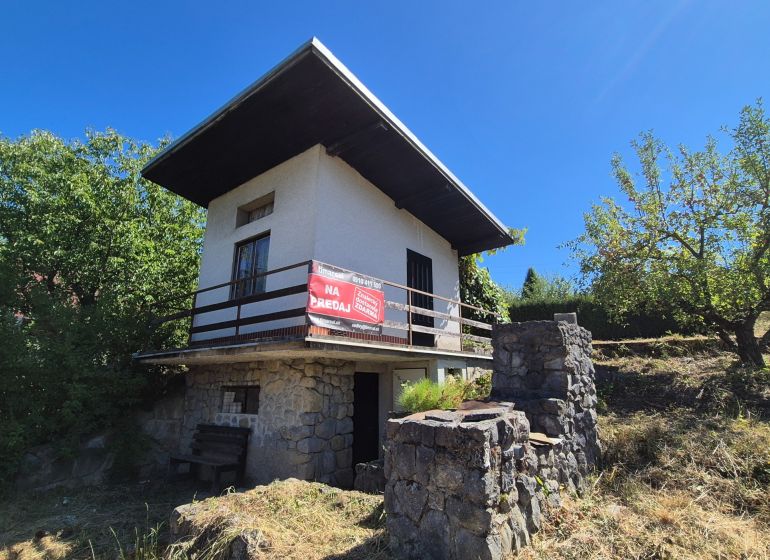 Cottage in Myjava with a rock wall, surrounded by nature, for sale.