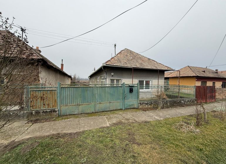 A family house in Sikenica with an older fence and a garden, surrounded by other houses.