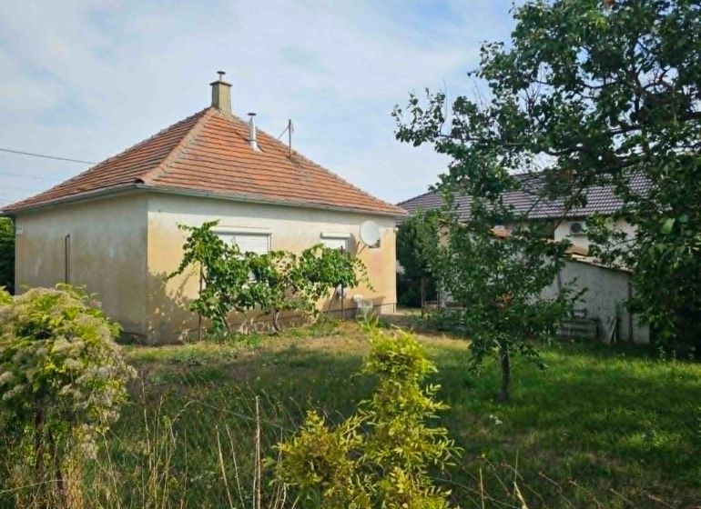 A family house on Dvorčanská Street in Dolné Krškany with a grassy garden and vineyard.