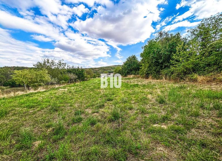 Lands - living in Kolíňany, a green meadow surrounded by trees and a blue sky.