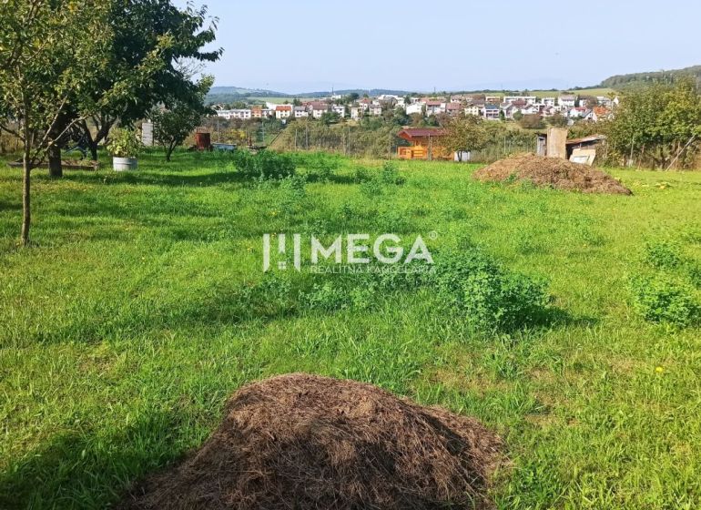Greenery and trees on residential plots in Humenné.