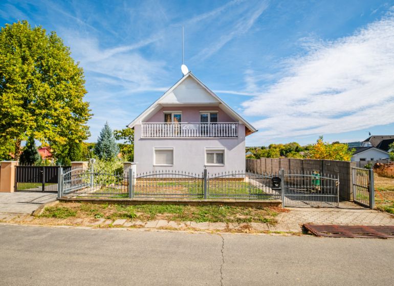 A family house on Nová Street in the town of Podhájska with a garden and a terrace.