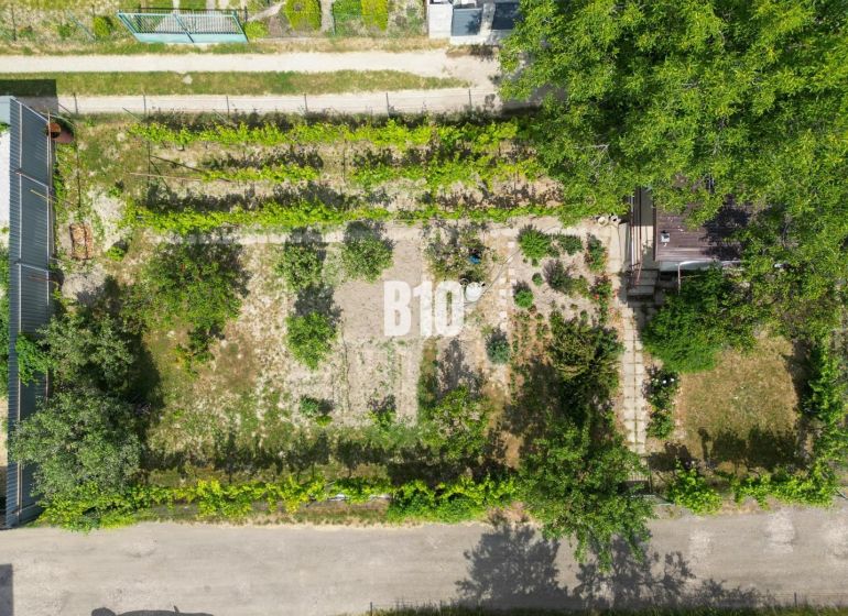 A view of gardens in Bratislava II with planted plants and trees.