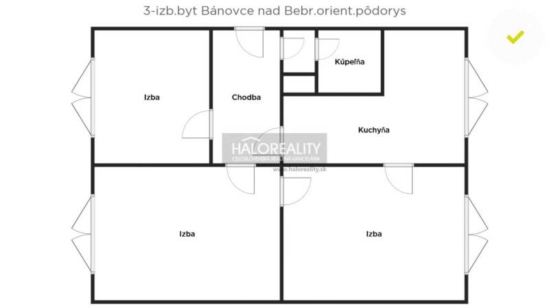 Bánovce nad Bebravou Two bedroom apartment Sale reality Bánovce nad Bebravou