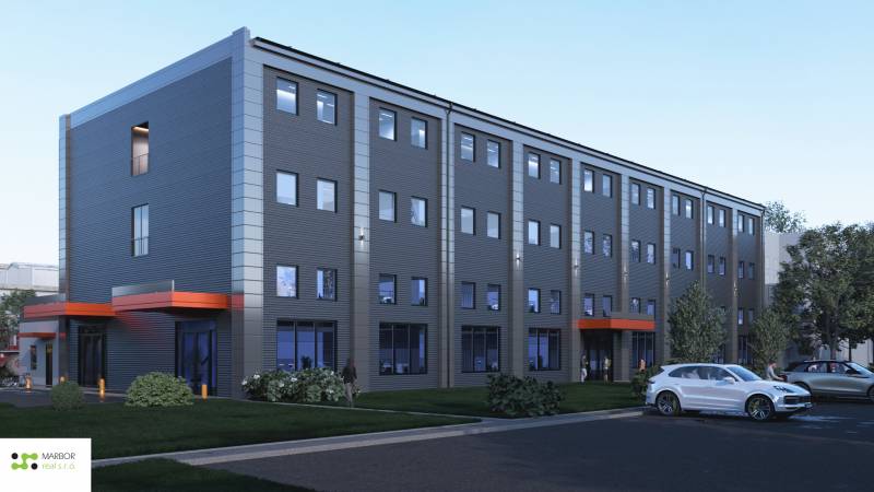 Building on Južná trieda in Košice, Juh district, Warehouses and halls.