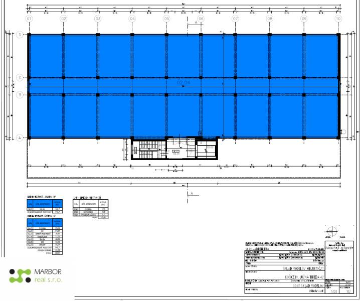Warehouse plan on Južná trieda in Košice, Juh district. Warehouses and halls.
