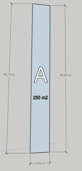 Plot A with an area of 250 m² in the recreational plots Rovinky.