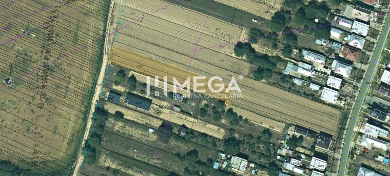 Aerial map of residential plots in Jasenov on Jasenovska towards the playground.