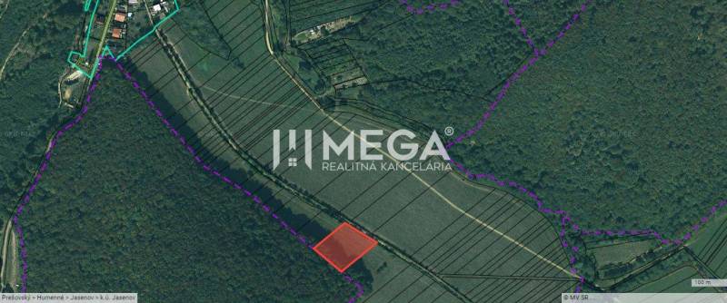 Orthophotomap of the property in Jasenov on Jasenov Street, Special properties.