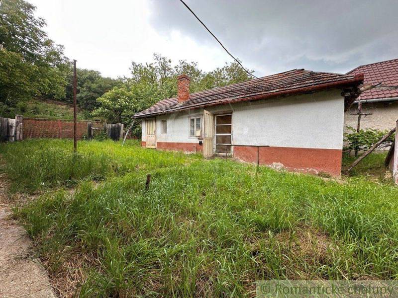 A cottage in Nové Zámky with a grassy garden and a simple facade, surrounded by greenery.