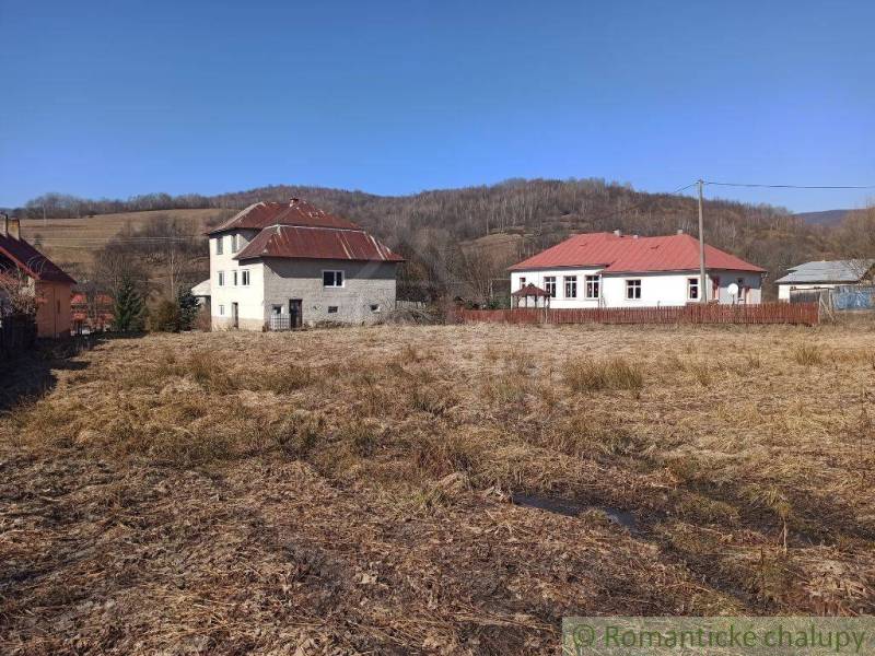 Family houses against the backdrop of a mountain and grassy area in Nová Sedlica.