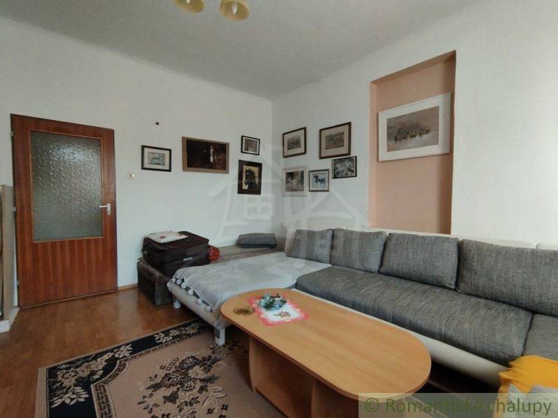 A comfortable living space, sofa and coffee table, decorations, family house.