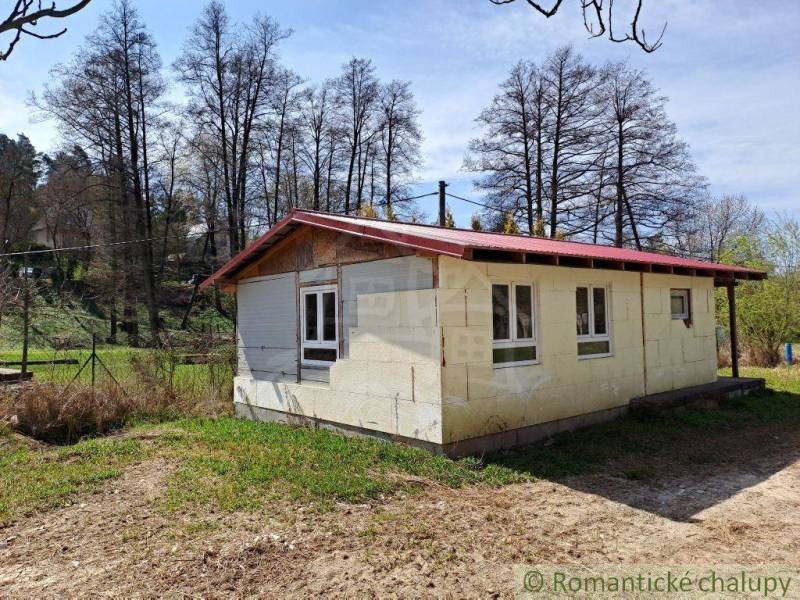 A small cottage on the edge of the forest, surrounded by nature and greenery.
