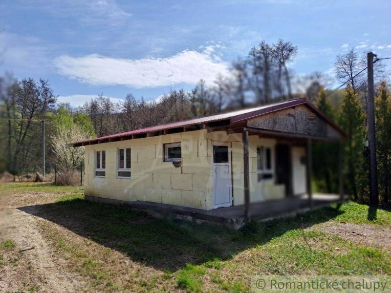 In the picture, there is a cabin surrounded by trees and nature, ideal for relaxation.