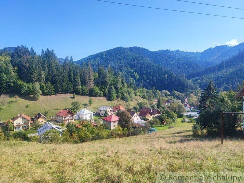 A village surrounded by nature, forests, and family houses in a picturesque landscape.