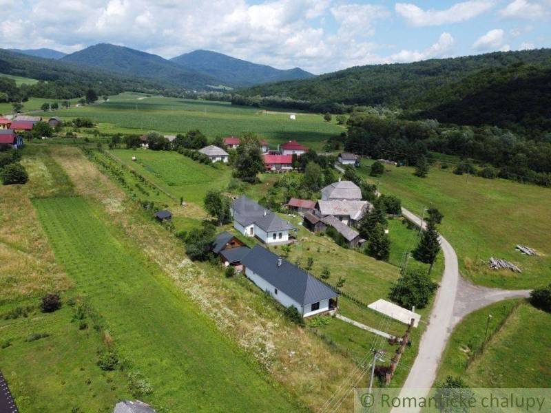 A rural landscape with cottages, forests, and mountains on the horizon, a peaceful atmosphere ideal for relaxation.