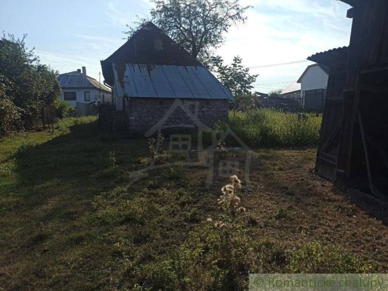 The backyard of a family house with traditional architecture and greenery in a village setting.
