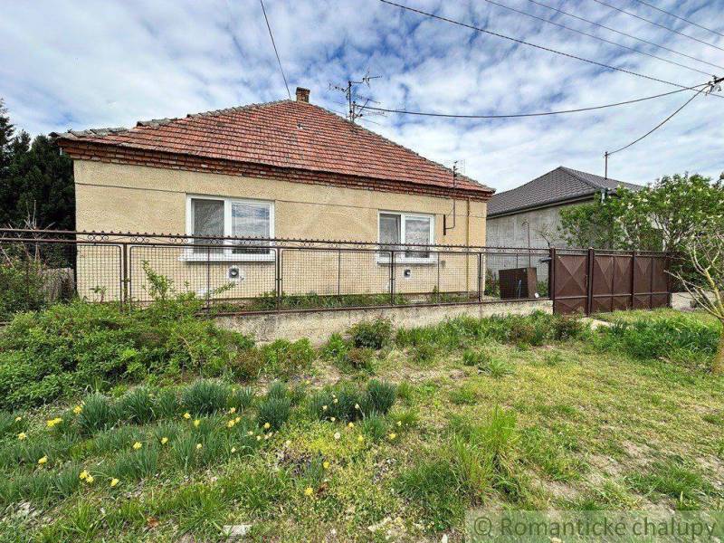 A family house with a fence and a garden, located in the countryside.