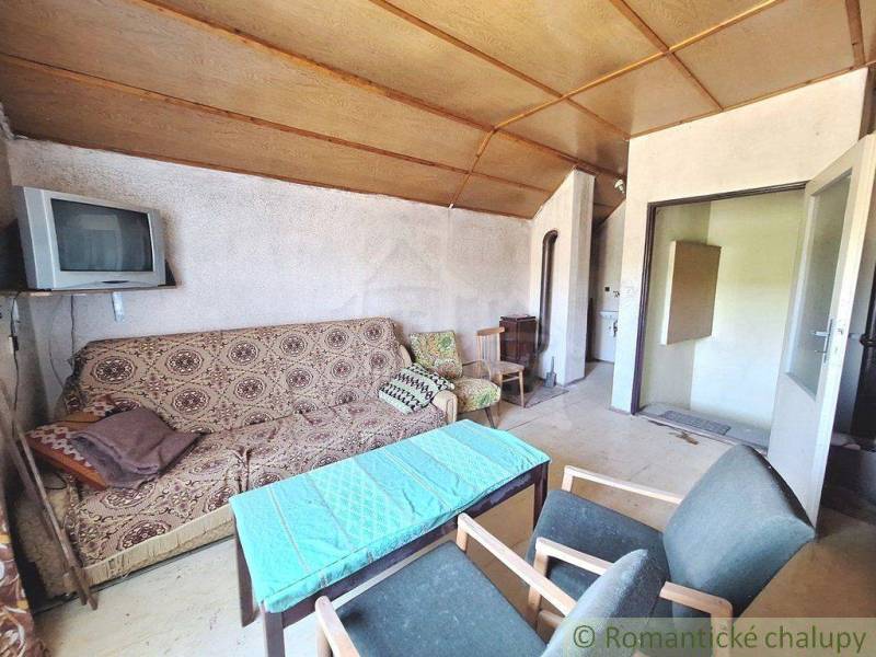 Interior with a sofa set, television, and wooden ceiling, Unique properties.