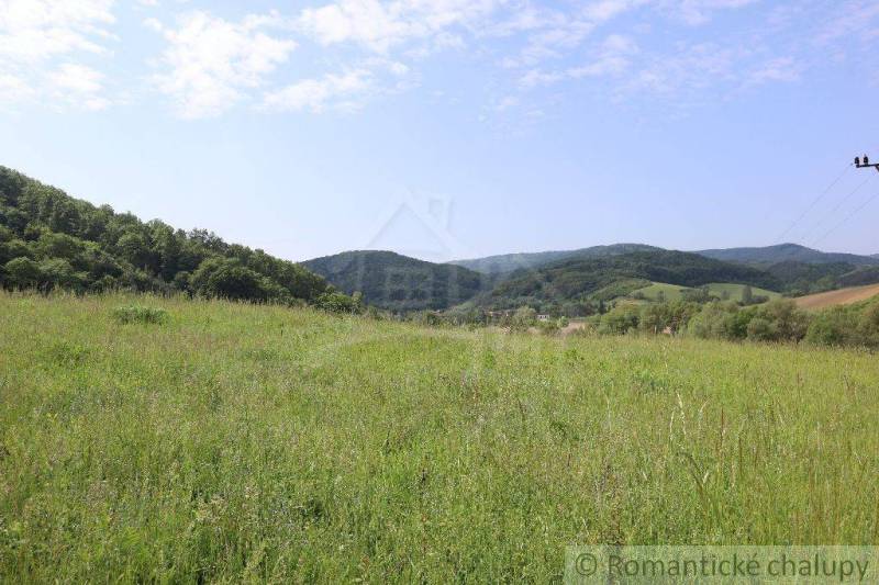 A vast meadow surrounded by hills, an ideal space for a family house in nature.