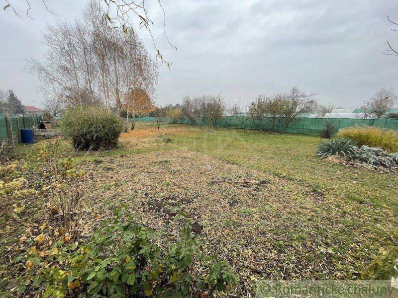 Lawn and gardens surrounded by bushes and trees, with a gravel path.