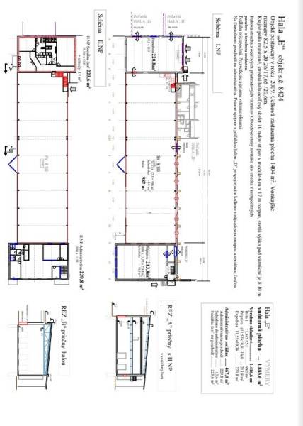 Floor plans of halls and warehouses on Bytčická Street in Žilina, for Warehouses and Halls.