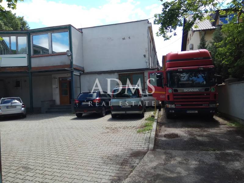 Parking lot at the production premises on Beckovska Street in Bratislava - Ružinov.