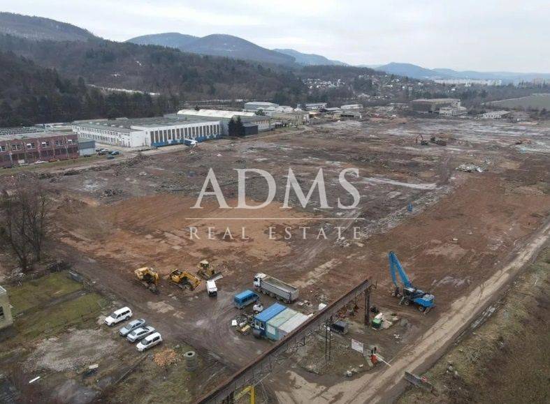 An industrial area in Dubnica nad Váhom suitable for commercial land, with a spacious construction site.