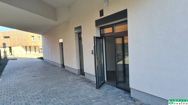 Building and open door on Pearl Street in Bratislava - Jarovce.