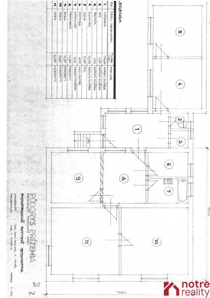 Floor plan of a family house in Lučenec with rooms and dimensions for better orientation.
