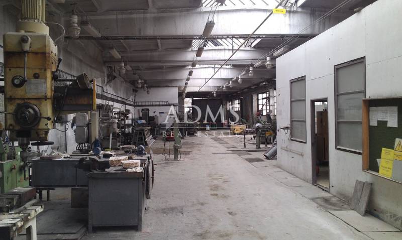 Large space in warehouses and halls with machines and equipment for various tasks.