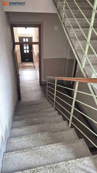 A staircase leading to the entrance in a 5 or more room apartment.