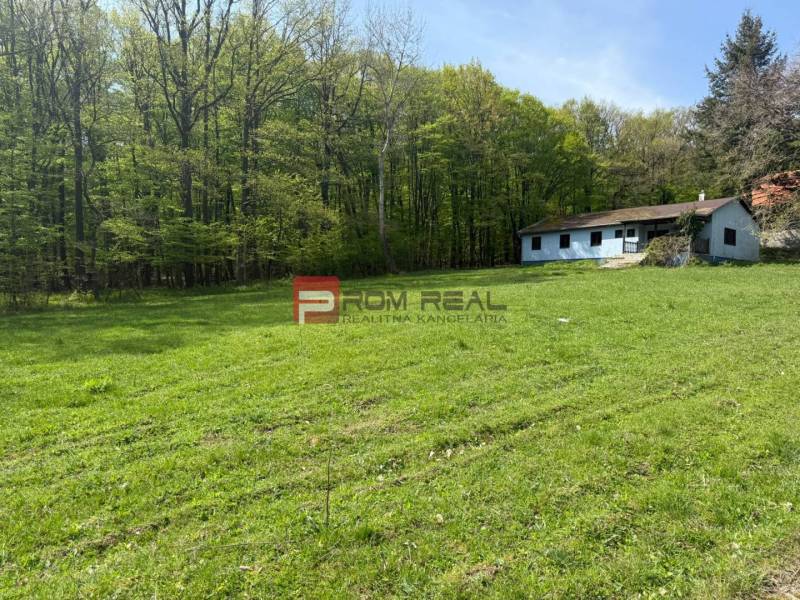 Greenery and building near the forest in Pezinok for residential land.