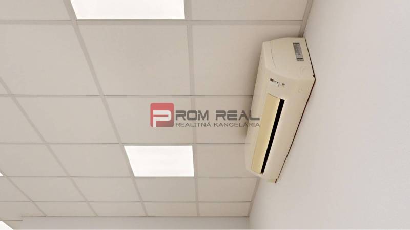 Ceiling lights and air conditioning in commercial spaces.