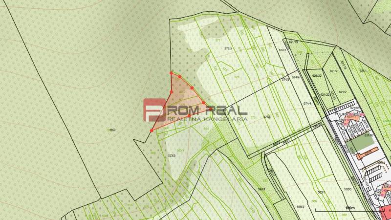 Cadastral map in Limbach showing the boundaries of plots designated for residential use.