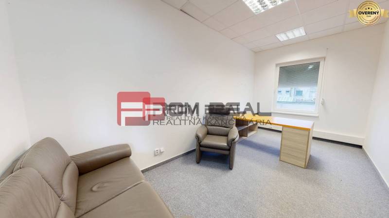 Offices with a sofa and an armchair, bright walls, window, Bratislava - Staré Mesto, Vajnorská.