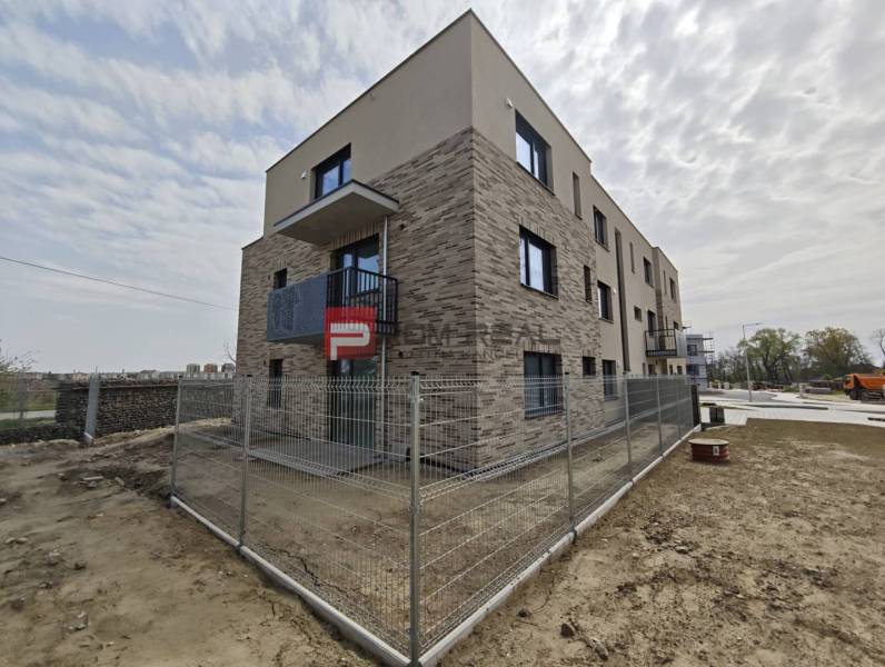 Exterior of a new building in Pezinok on Pezinska Street with 2-room apartments.