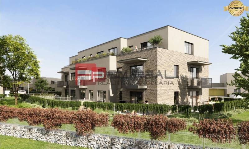 Stylish apartment complex on Limbašská Road with beautiful greenery and 2-bedroom apartments.