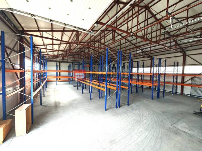 Warehouse space with shelves in halls on Šúrska Street in Modra.