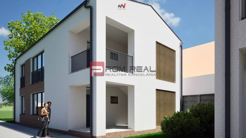 Apartment building with balconies on plots - living on Main Street, Viničné.