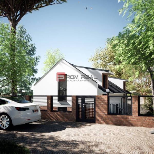 Plots - residential on Holubyho Street in Pezinok. Garage parking by the house.