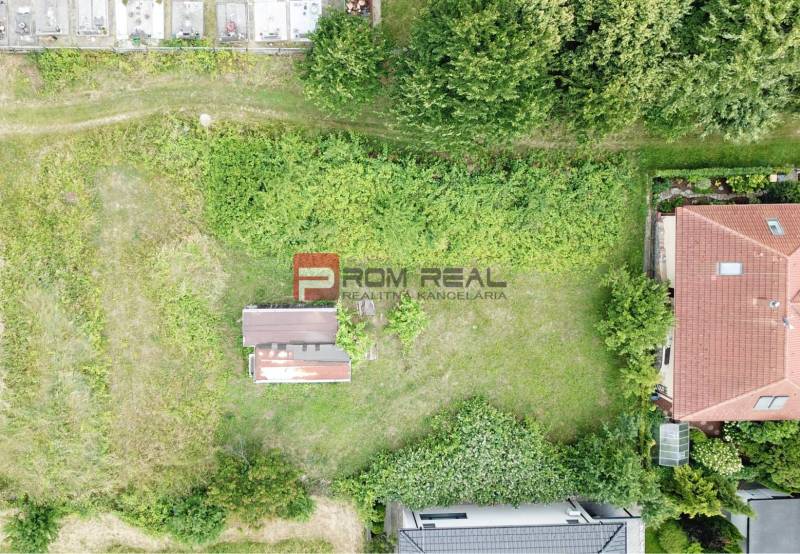 Aerial view of residential plots in Marianka on Na Tálkoch Street.