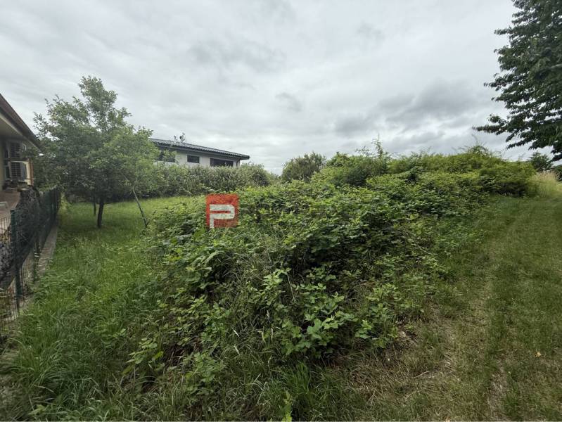 Building plot in Marianka on Na Tálkoch street, overgrown green area.