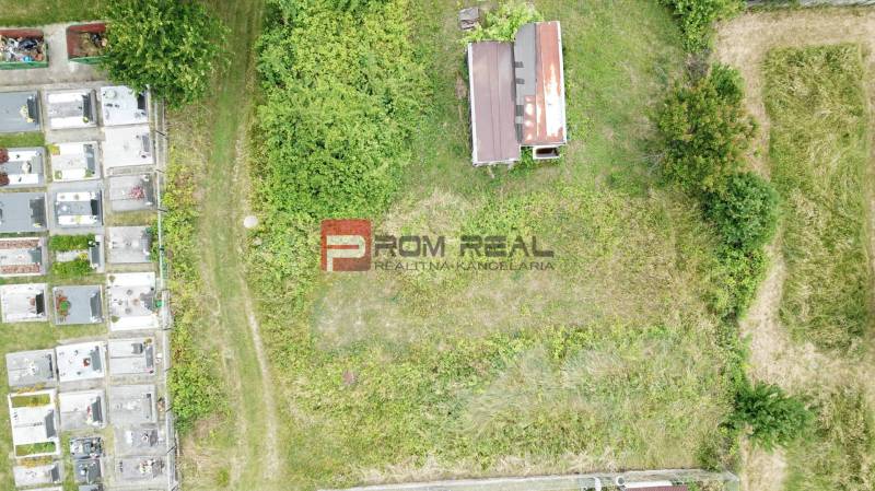 Aerial view of residential land near the cemetery in Marianka, Na Tálkoch.