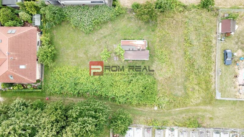 Aerial view of a garden on a residential plot in Marianka, Na Tálkoch.