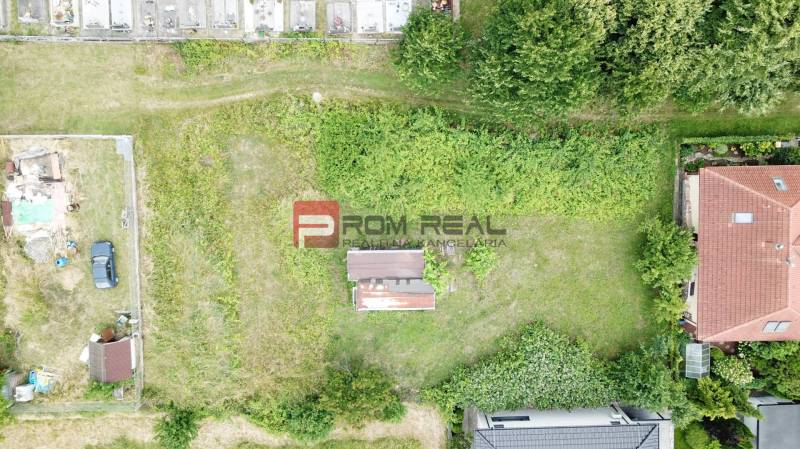 Aerial view of a residential plot in Marianka on Na Tálkoch street.