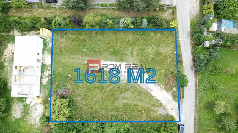 Aerial view of a building plot in Marianka near Štúrova, suitable for residential purposes.